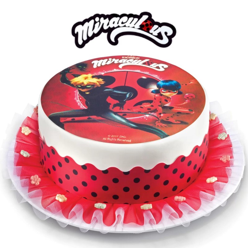 Σχέδιο τούρτας miraculous lady bug and cat noir σετ 20cm