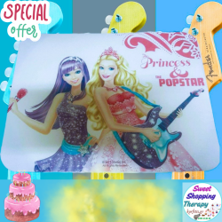 Σχέδιο τούρτας Princess pop star 20x30cm