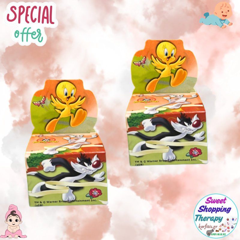 Κουτί βάπτισης ατομικό looney tunes-B04 (πορτοκαλί)